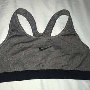 Grey Nike sports bra